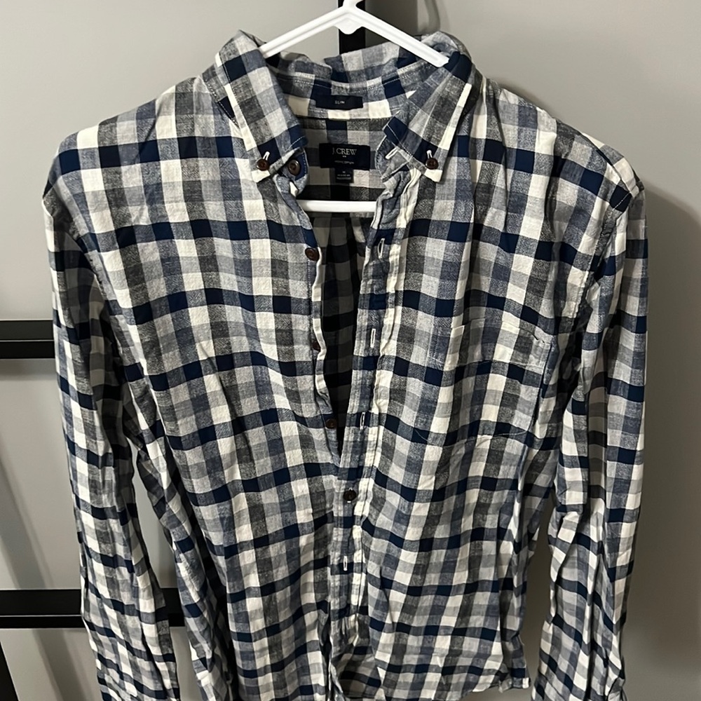 J.Crew Linen blend slim fit button down